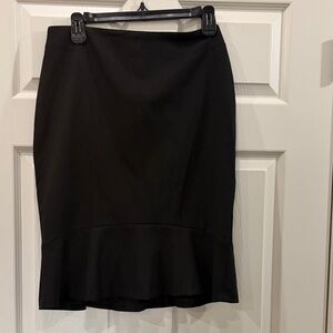 WHBM ruffle hem Black Women's Skirt